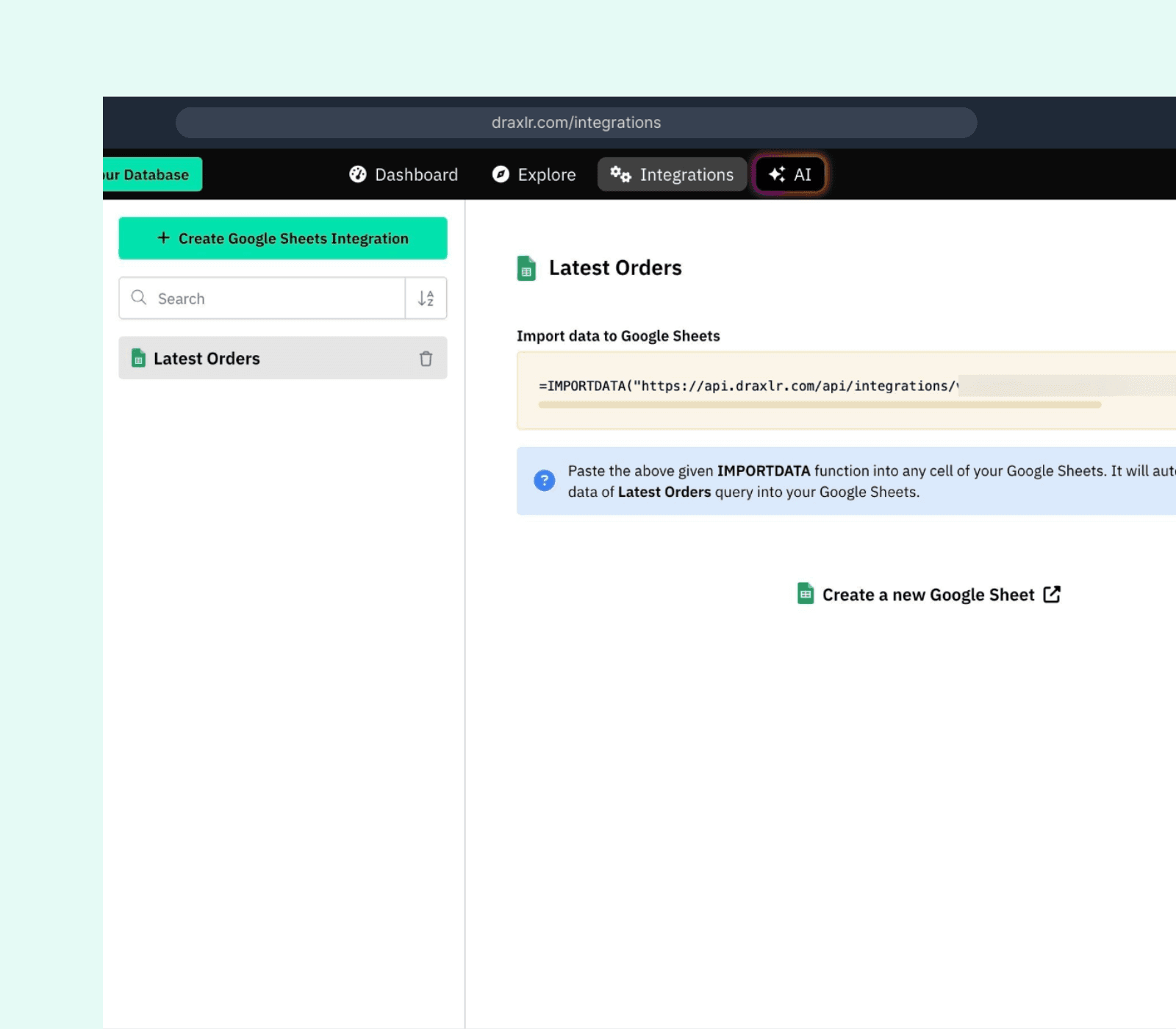 Google Sheets Integration