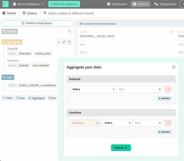 Sql query builder