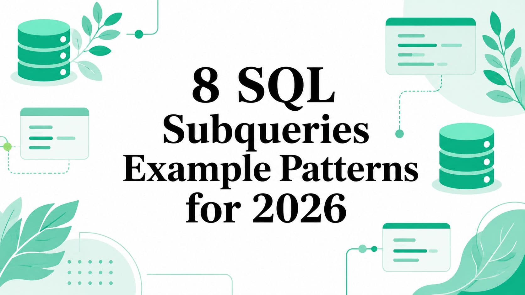 8 SQL Subqueries Example Patterns for 2026
