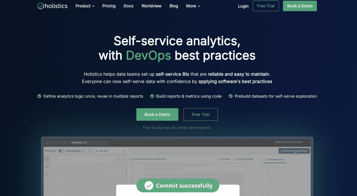 Holistics — Amazon Redshift reporting tool