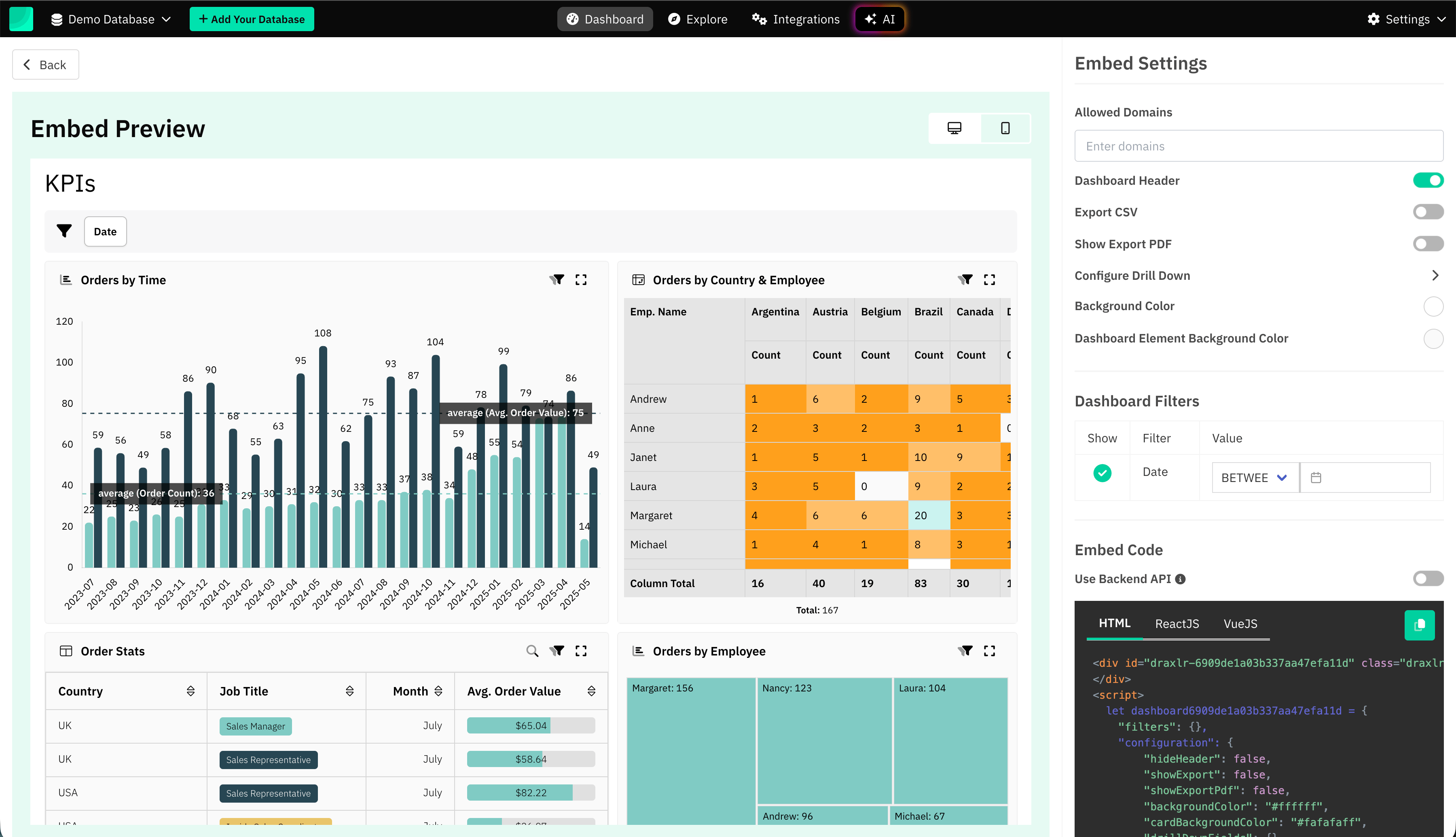 Light Mode Dashboard
