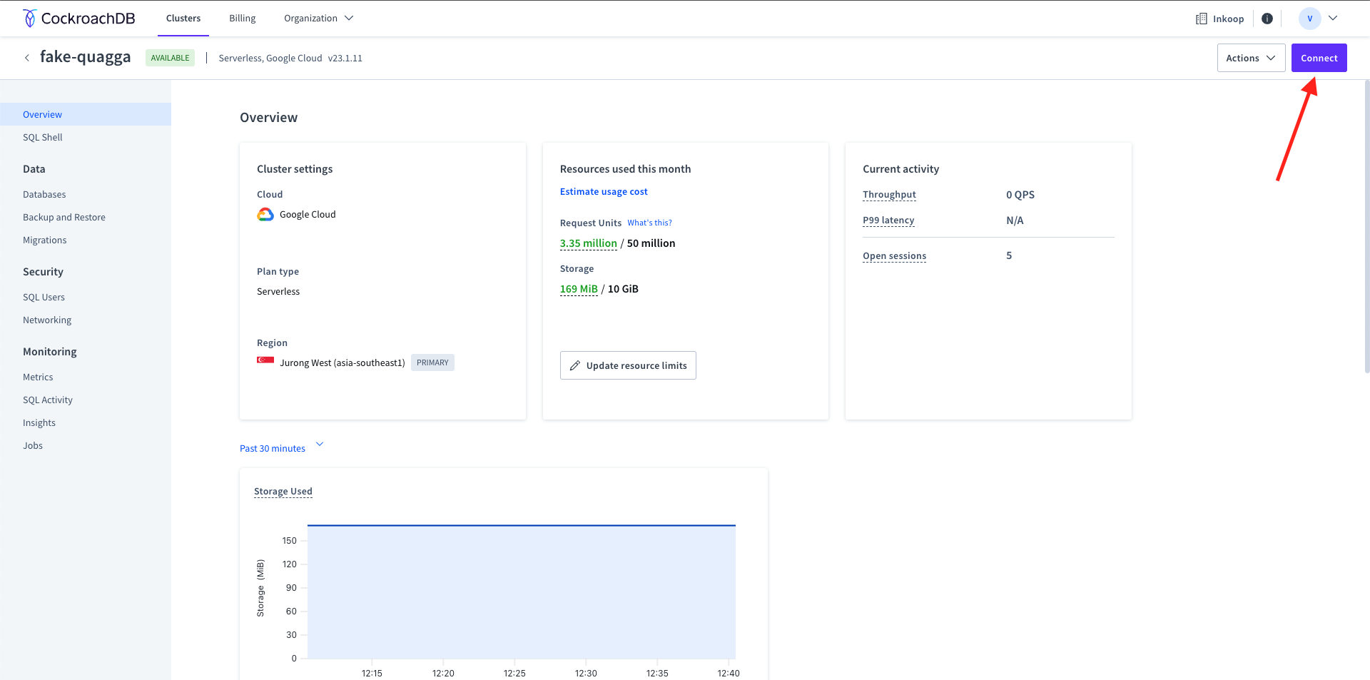 Draxlr Connect Cockroach DB