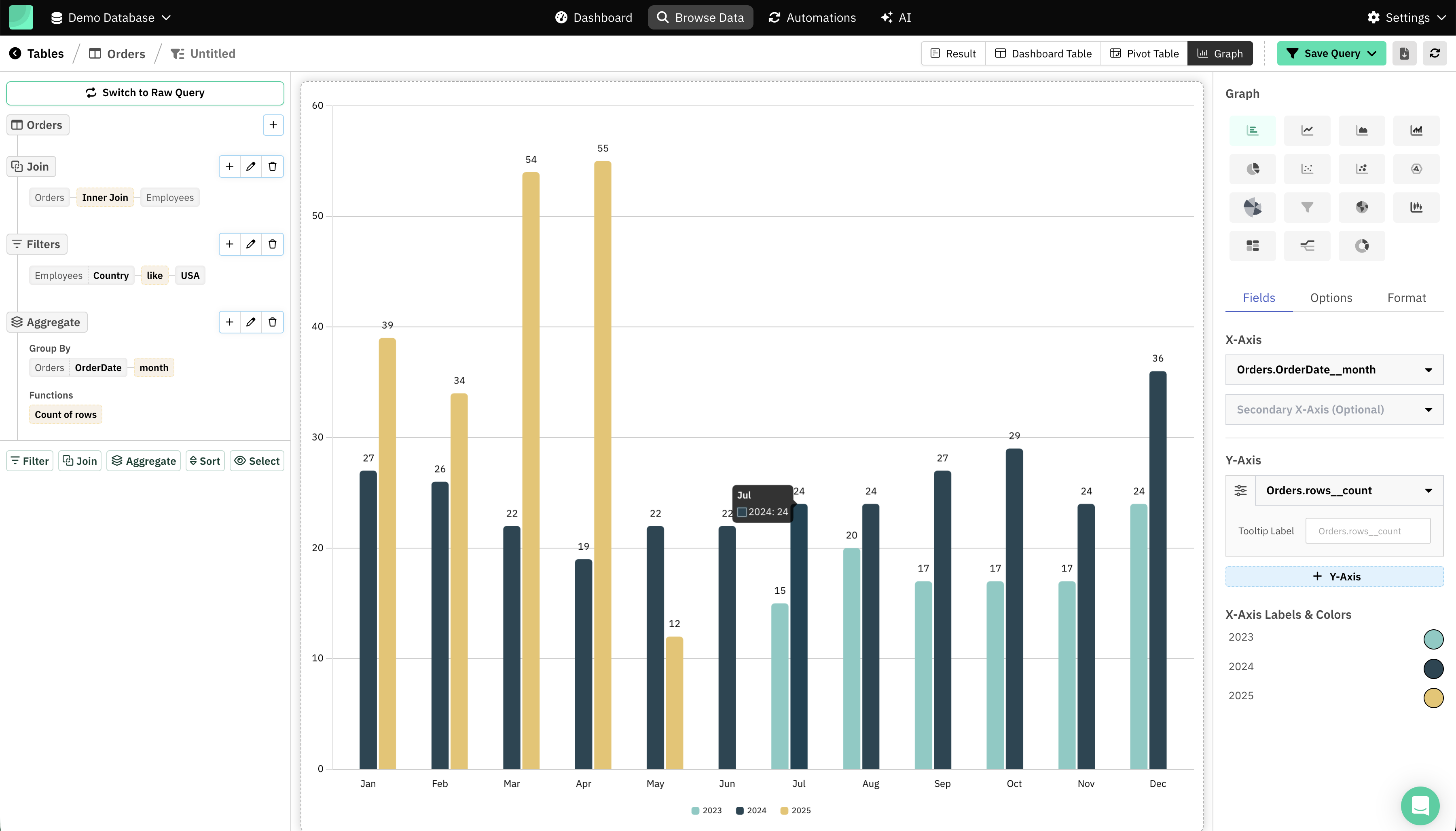 Draxlr Query Builder