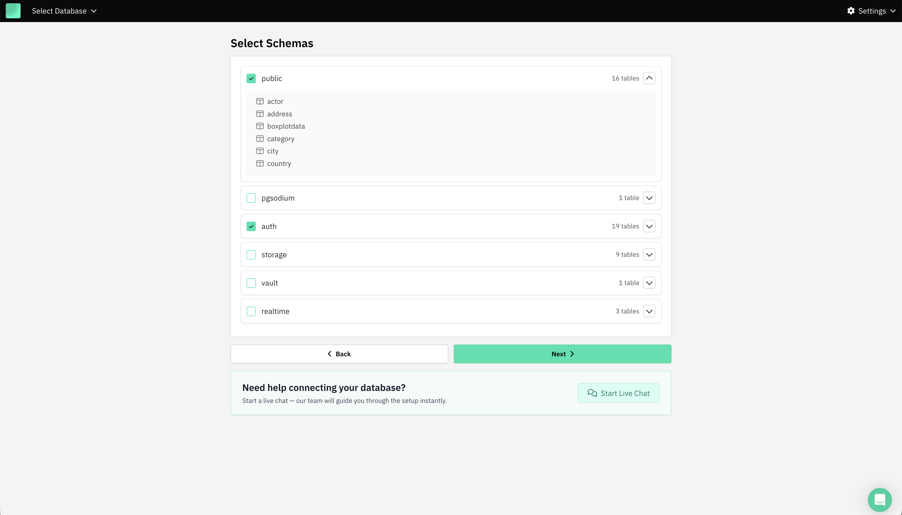 Draxlr Supabase Setup