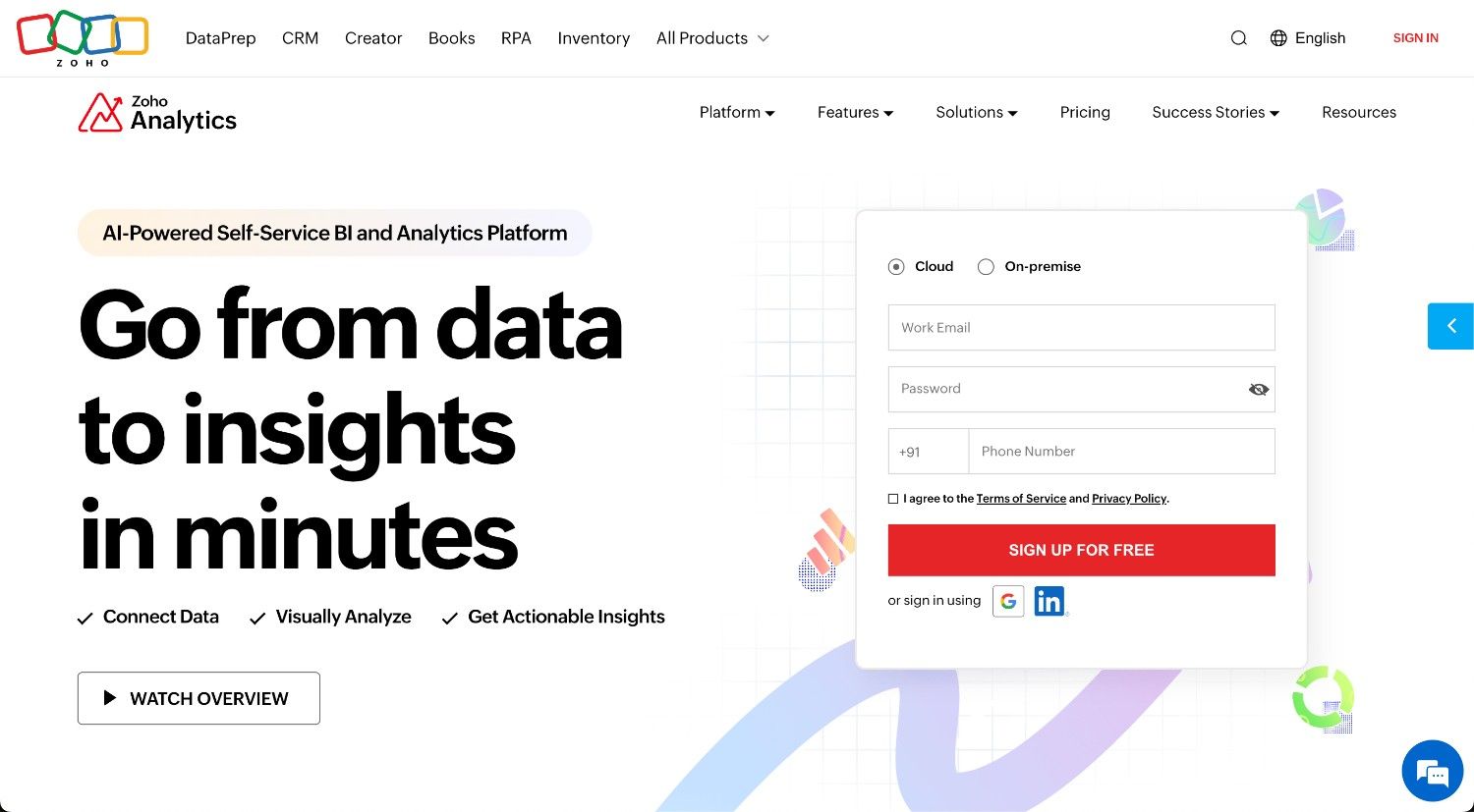 Power BI alternative - Zoho Analytics